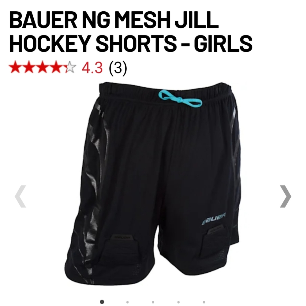 Bauer NG Mesh Jill hockey Shorts Youth Medium (Used)